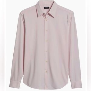Men’s pink Theory button up shirt